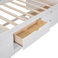 thumbnail image 2 of Twin Size Wood Daybed with 4 Storage Drawers and Storage Shelf, Solid Wood Bed Frame for Bedroom, No Box Spring Needed, 2 of 10