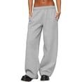 thumbnail image 4 of JIAYUE Men's Pants Casual Jogger Solid Color Knit Straight Leg Trousers Elastic Waist For Everyday Comfortable And Relaxed Fit Breathable Summer Outdoor Lightweight Wear, 4 of 8