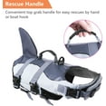 thumbnail image 4 of Ripstop Dog Life Jacket Pet Life Water Vest with Rescue Handle Life Safety Saver Preserver for Small Medium Large Dogs (M, Gray), 4 of 7