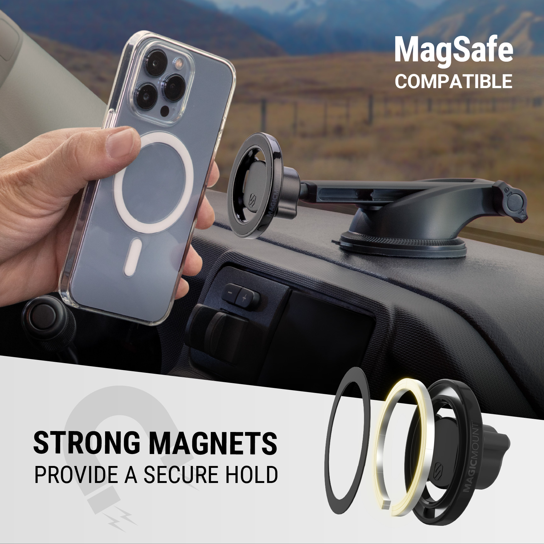 Scosche MagSafe Phone Mount for Car Dashboard photo 4