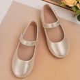 thumbnail image 4 of OGLCCG Girls Dress Shoes Kids Mary Jane Ballet Flats Round Toe Hook and Loop Non Slip Sole Princess Shoes for Birthday Party Size 4-11, 4 of 6