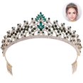 thumbnail image 2 of Bride Tiara Dainty Rhinestone: Princess Tiara Wedding Party Crown with Hair Comb, 2 of 7