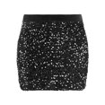 thumbnail image 6 of QAFOPEH Women's Sequin Skirt Sparkling Elastic Waist Club Party Night Out Bodycon Mini Skirt, 6 of 7