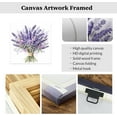 thumbnail image 6 of ZHONGYUTONG Lavender Bathroom Wall Decor Purple Lavender Canvas Wall Art Floral Plants Painting Print Modern Bedroom Decor Frame (28.00"x28.00"), 6 of 6