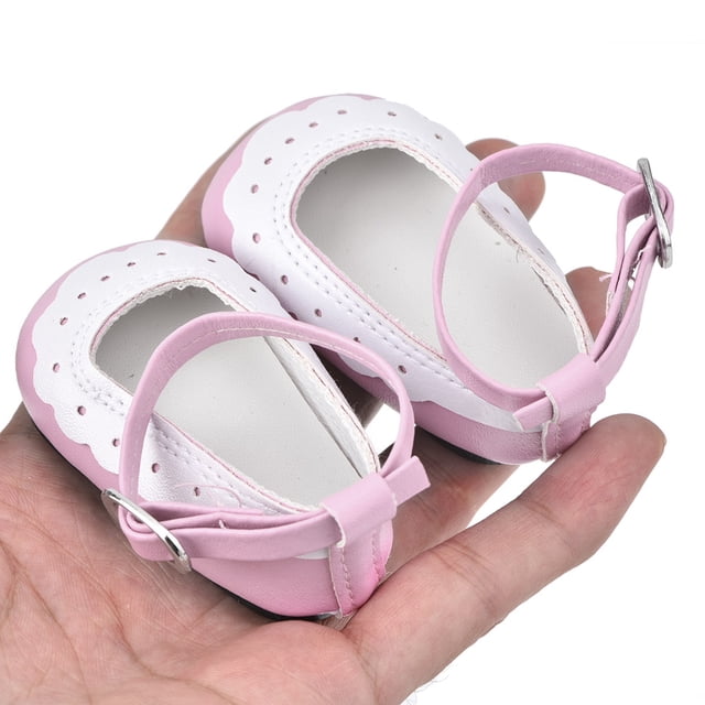 Adorno De Encaje De Cuero, Accesorio De Zapatos De Cuero Artificial Para Muñeca Bebé De Juguete De 18 Pulgadas, Regalo B378