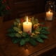 thumbnail image 5 of Corona Navidea Con Velas, Bayas Rojas Y Doradas, Pias Y Follaje, Centro De Mesa Para Velas, Ramas De Pino Artificiales, Para Decoracin De Mesas Festivas Y Bodas, 1 Unidad, Rojo Y Dorado., UKHBMC, 5 of 9