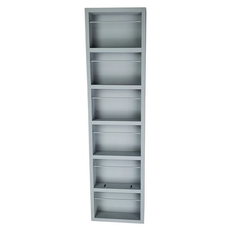 

Minos Primed Gray On the Wall Spice Rack 42 h x 11 w x 2.5 d