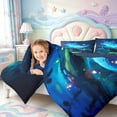 thumbnail image 3 of Manfei Cute Animal Queen Comforter Set,Aquatic Amphibian Axolotl Print Comforter Sets Queen,Navy Blue Reversible,3-Piece,1 Comforter and 2 Pillowcases, 3 of 7