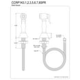 thumbnail image 2 of Kingston Brass CCRP1K1SPR Brass Kitchen Faucet Side Sprayer in Polished Chrome, 2 of 4