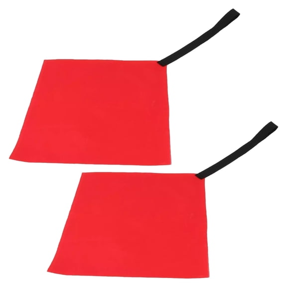 2Pcs Redness Safety Travel Flags Kayak Towing Warning Flags with Webbing
