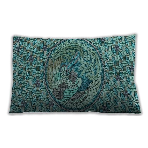 Ahgly Company Outdoor Rectangular Contemporary Lumbar Throw Pillow, 13 inch by 19 inch
