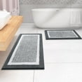 thumbnail image 2 of Bathroom Rug, Soft Absorbent Bathroom Mat and Bath Mat, Premium Microfiber Shag Bath Rug Machine Washable, Non Slip, Absorbent, Soft, Bathmat Shower Mat Outside Shower, 2 of 7