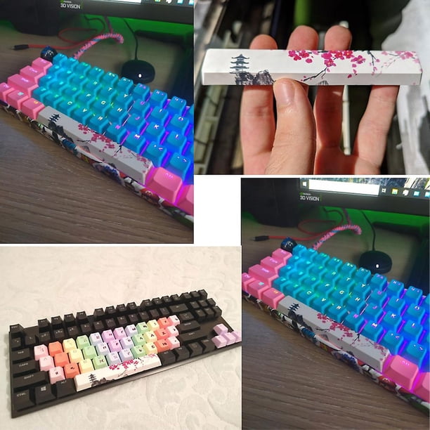 4 Keycap durable de la barra espaciadora de Pbt Keycap 6.25u para el teclado del juego mecánico