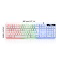 thumbnail image 4 of justharion USB Wired Gaming Keyboard 104 Key Computer Laptop Mechanical Spill Resistance Key Board Household Gamers Gift Electronics White with Mouse, 4 of 8