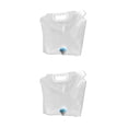 thumbnail image 4 of Eigraketly Bolsa de agua portátil Suministro de contenedor plegable Bolsa de camping Hogares Accesorios de bebidas recargables de viaje Blanco, Blanco, 5L 2piezas, 4 of 6
