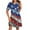 ZD-Multicolor-fourth july dress, variant on Frostluinai Women American Flag Dress Short Sleeve 4th of July Dress Crew Neck USA Stars Striped Dress Flawy Red White Blue Party Dress
