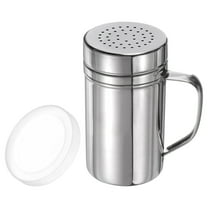 Uxcell Salt Dredge Shakers 14 Ounce Stainless Steel Spice Shakers W Handle and Lid for Salt Sugar Flour