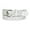 White / Silver, variant on CTM Girls' 3/4 Inch Wide Metallic Braided Belt