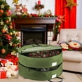 thumbnail image 3 of HLONK Wreath Storage Container， Stacking Christmas Wreath Storage Bags With Zipper And Handles Holiday Wreaths Storage Holder, 3 of 4