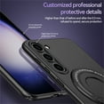 thumbnail image 2 of ELEHOLD Matte Case for Samsung Galaxy S23 Ultra 6.8" Strong Magnetic Compatible with MagSafe Hidden Bracket Kickstand Shockproof Anti-Scratch Slim Cover,Purple, 2 of 6
