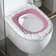 thumbnail image 4 of Funda de asiento de inodoro engrosada con asa - Anillo de punto lavable 4 Seasons, diseño de contorno completo para inodoros redondos y alargados, 4 of 5