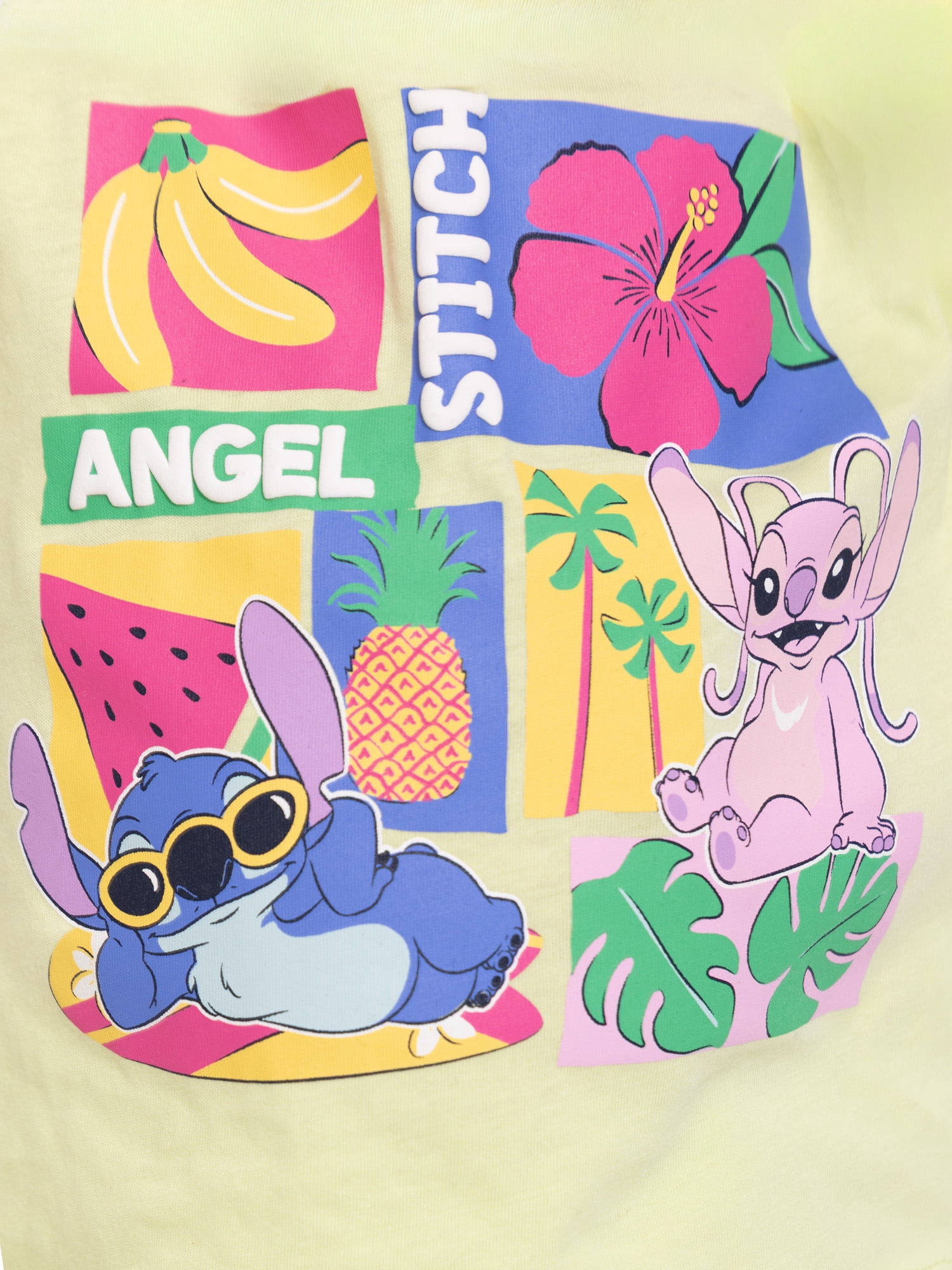 Lilo and Stitch Baby Girls Graphic Tee and Bike Shorts Set, 2-Piece, Sizes 0/3M-24M