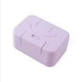 thumbnail image 1 of Advancent Caja de jabón de viaje a prueba de agua, soporte para baño, con tapa a prueba de fugas, bloqueable, plástico encantador Juegos de accesorios de baño Púrpura, 1 of 6
