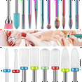 thumbnail image 2 of 19pcs Nail Drill Bits Sets, 3/32 Inch Diamond Cuticle Electric Nail File and Ceramic Acrylic Gel Nail Bit Kit, Acrylic, 2 of 7