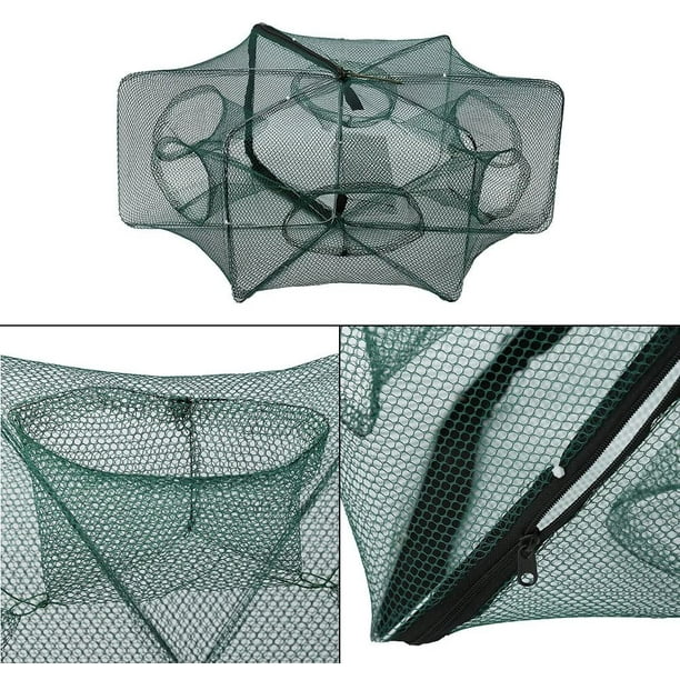 Fishing Net, Nylon Quickly Opened Fishing Bait Traps with Zipper