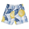 thumbnail image 7 of FORMRS Boys Swim Trunks Quick Dry Mesh Liner Boardshorts Sizes XS-XL, Light Blue Lemon, 7 of 7