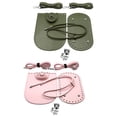 thumbnail image 1 of Juego de 2 bolsas de ganchillo tejidas de cuero PU con cordón de Base inferior para piezas de fabricación de bolsas Yuyangstore Piezas para hacer bolsas de bricolaje, 1 of 8