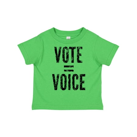 

Inktastic Vote Equals Voice Distressed Black Text Gift Toddler Boy or Toddler Girl T-Shirt
