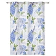 thumbnail image 4 of 2 Panels Watercolor Hydrangea Leaves Flower Curtains for Bedroom Living Room Drapes Kitchen Children's Room Window Curtain Home Decor, 4 of 7