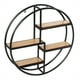 thumbnail image 4 of Costway Estante Redondo Montado a la Pared con 4 Niveles de Madera y Metal para Dormitorio Salón Cocina y Oficina Negro 55 x 55 x 11 cm, 4 of 10