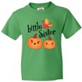thumbnail image 3 of Inktastic Little Sister Pumpkins with Fall Leaves Youth T-Shirt, 3 of 5