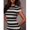 Black, variant on Womens Casual Round Neck Short Sleeve Striped Black Maxi Dress