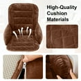 thumbnail image 5 of Office Chair Cushion One-Piece Thick Seat Cushion Padded with Backrest for Butt and Back Support, Brown, 5 of 7