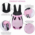 thumbnail image 3 of HOMEIORA 1 Pack Dog Backpack Carrier, Adjustable Pet Front Carriers, Legs Out Carrying Sling Travel Bag, Soft Wearable Puppy Chest Carry Backpacks, XL, Red, 3 of 8