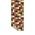 thumbnail image 6 of Ottomanson Hallway Runner Rug 2'7" x 10' – Non-Slip Low Pile Carpet for High Traffic Areas, Checkered Multicolor, 6 of 10