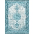 thumbnail image 2 of Unique Loom Bromley Collection Area Rug - Midnight (8' x 11' Rectangle Turquoise/Ivory), 2 of 6