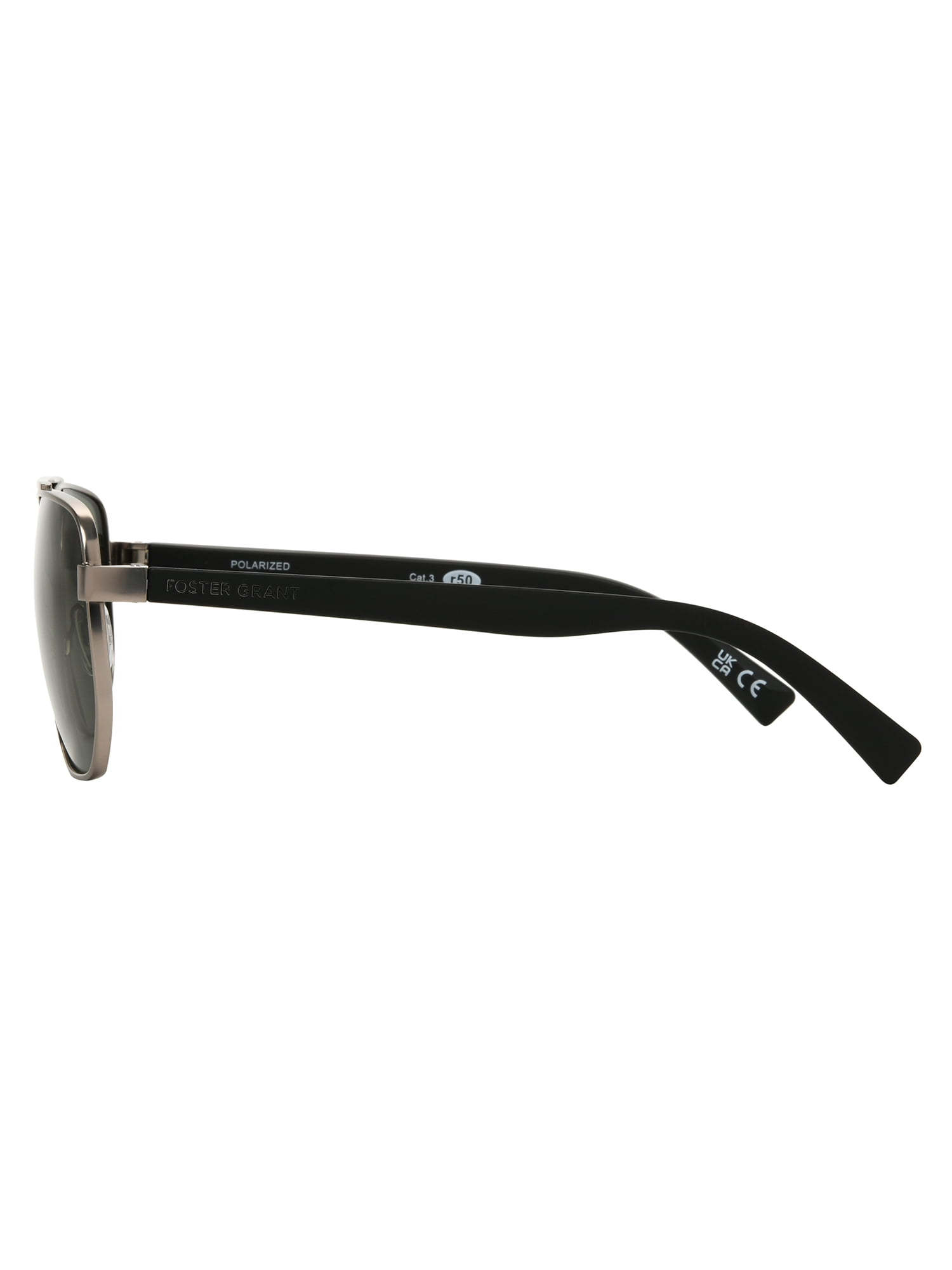 Foster Grant TruPolar Gunmetal Geometric Men's Polarized Sunglasses