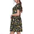thumbnail image 2 of Lsque Robe Décontractée pour Femmes Imprimé Crâne Araignée T-Shirt Été Manches Courtes Col Rond Robes Évasées, 2 of 6