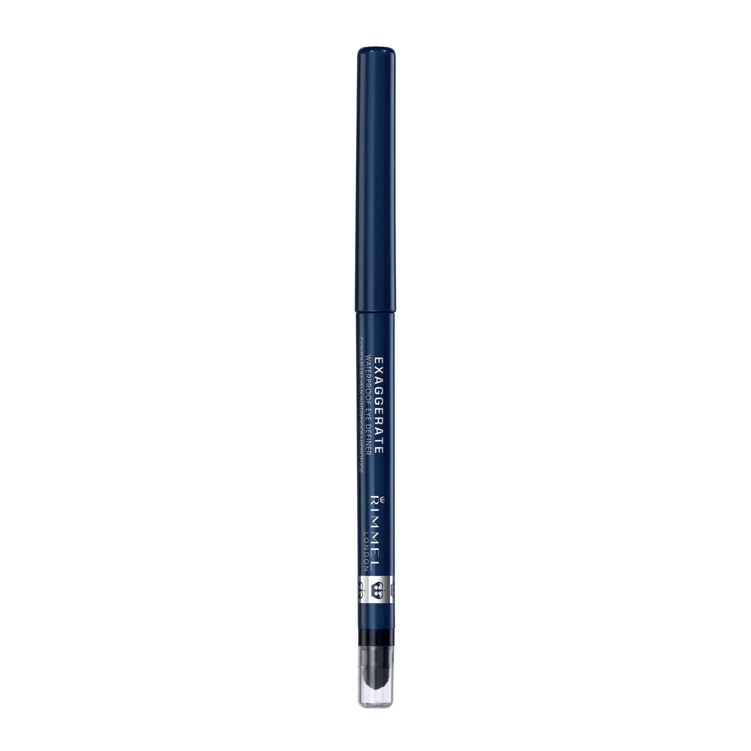 Rimmel Exaggerate Waterproof Eye Definer, built-in smudger & sharpener, creamy matte finish, Up to 10H, long-lasting, 100% Cruelty-Free