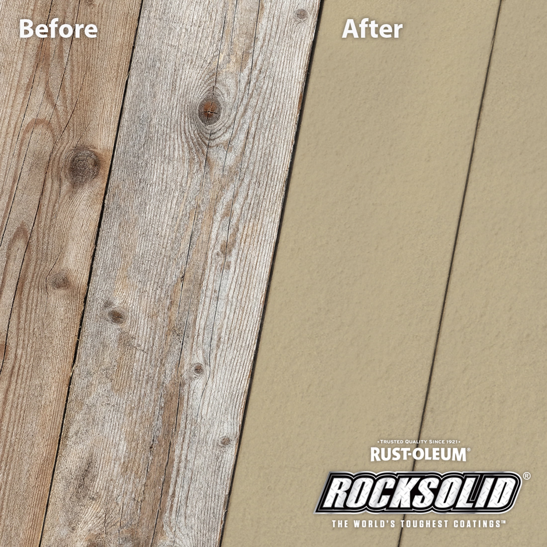 Fieldstone, Rust-Oleum RockSolid 20X Exterior Wood Deck Resurfacer-319379T, Gallon