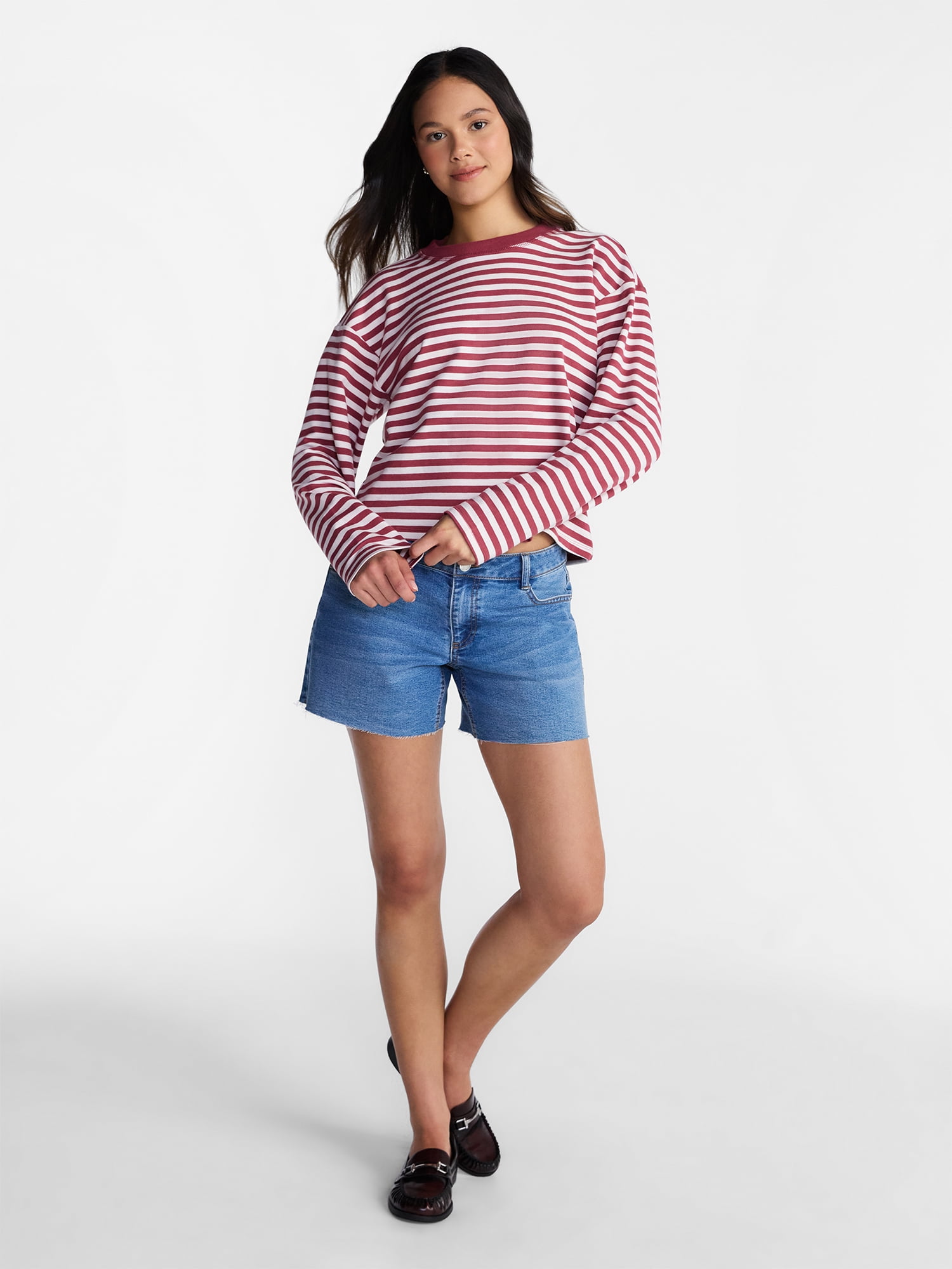 No Boundaries Relaxed Fit Shorts, 5" Inseam, Women's 00-20