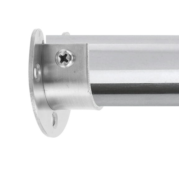 NICEXMAS Stainless Steel Closet Rod Bracket Robust Open Flange Silver 1Pack