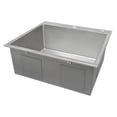 thumbnail image 6 of Ruvati RVH8014 24 x 20 in. Drop in 16 Gauge Stainless Steel Single Bowl Rounded Corners Top Mount Kitchen Sink, Silver, 6 of 6