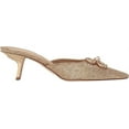 thumbnail image 6 of Sam Edelman Brit Amber Gold Kitten Heel Slip On Pointy Toe Fashion Pumps (Amber Gold, 11), 6 of 6