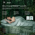thumbnail image 2 of Tencel Lyocell Sheet Set  Size 3 count, Silky Soft Breathable Cooling Sheet Set with 16 Inch Deep Pocket for Hot Sleepers, Mist Green, 2 of 6