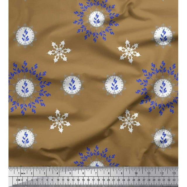 Soimoi Velvet Fabric Berries & Damask Decorative Decor Fabric Printed Yard 58 Inch Wide